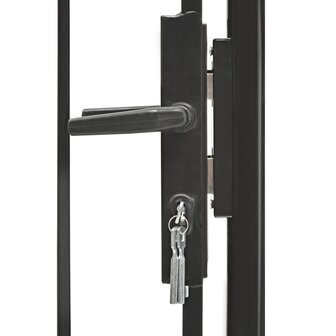 Poort 1x1,5 m staal zwart 3