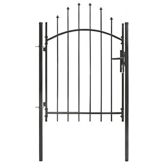 Poort 1x1,75 m staal zwart 1