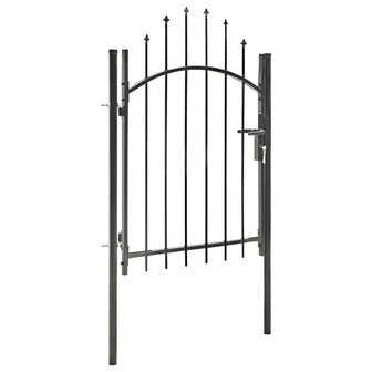 Poort 1x1,75 m staal zwart 2