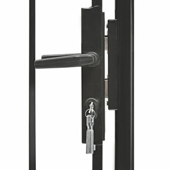 Poort 1x1,75 m staal zwart 3