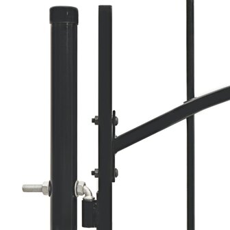 Poort 1x1,75 m staal zwart 4