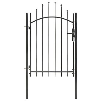 Poort 1x2 m staal zwart 1