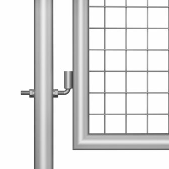 Poort 105x175 cm gegalvaniseerd staal zilverkleurig 3