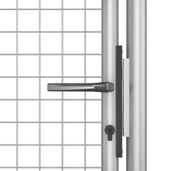 Poort 105x175 cm gegalvaniseerd staal zilverkleurig 4