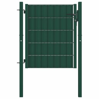 Poort 100x81 cm PVC en staal groen   1