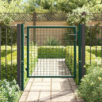 Poort 100x75 cm staal groen 3