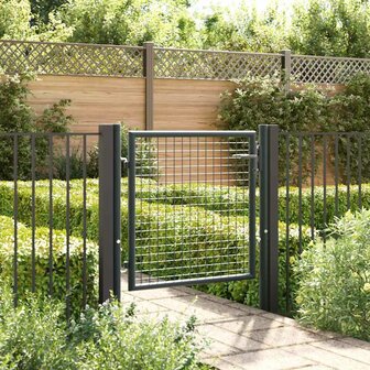 Gaaspoort 100x125 cm gegalvaniseerd staal grijs 1