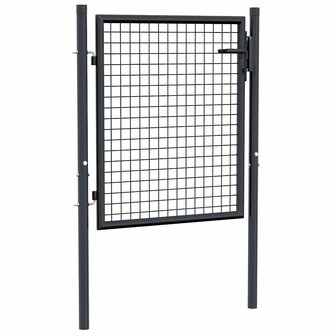 Gaaspoort 100x125 cm gegalvaniseerd staal grijs 2