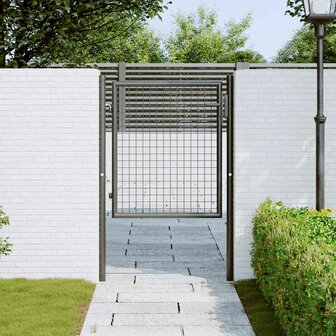 Gaaspoort 100x125 cm gegalvaniseerd staal grijs 4