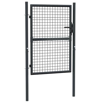 Gaaspoort 100x175 cm gegalvaniseerd staal grijs 2