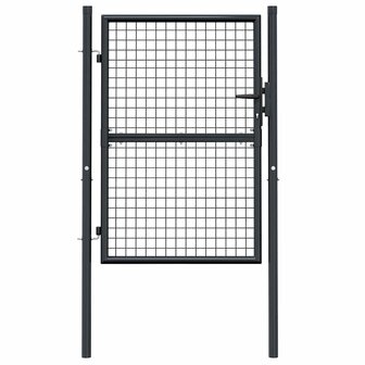 Gaaspoort 100x175 cm gegalvaniseerd staal grijs 4