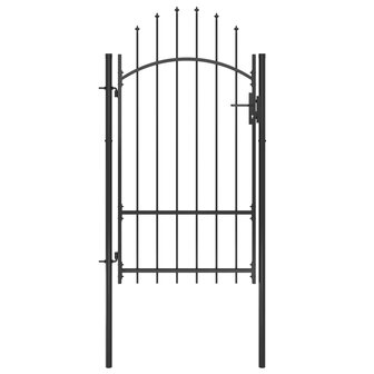 Poort 1x2,2 m staal zwart 1