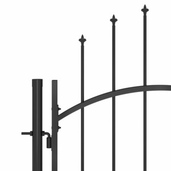 Poort 1x2,2 m staal zwart 3