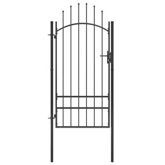 Poort 1x2,5 m staal zwart 1