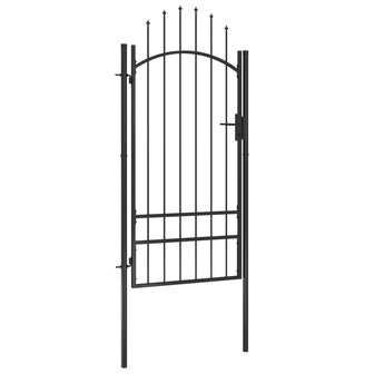 Poort 1x2,5 m staal zwart 2
