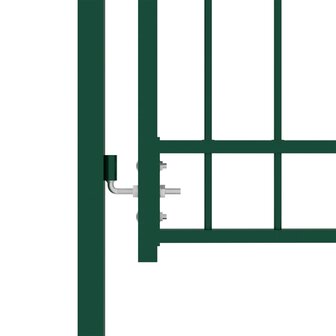 Poort met speerpunten 100x100 cm staal groen 3
