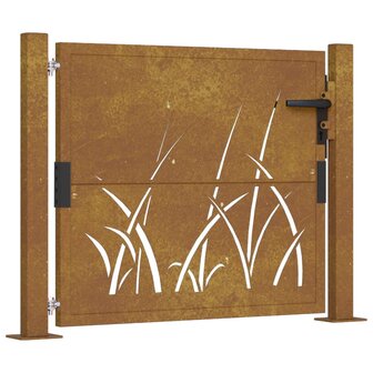 Poort grasontwerp 105x105 cm cortenstaal 2