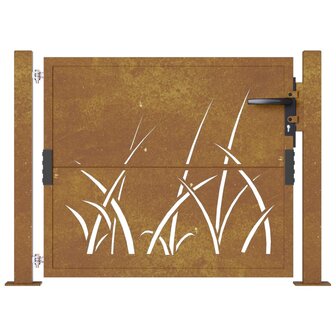 Poort grasontwerp 105x105 cm cortenstaal 4