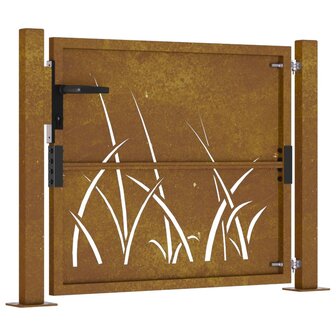 Poort grasontwerp 105x105 cm cortenstaal 5