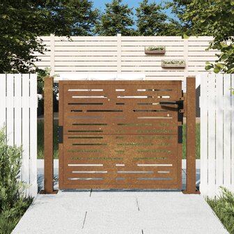 Poort vierkant 105x80 cm cortenstaal 1