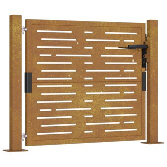 Poort vierkant 105x80 cm cortenstaal 2