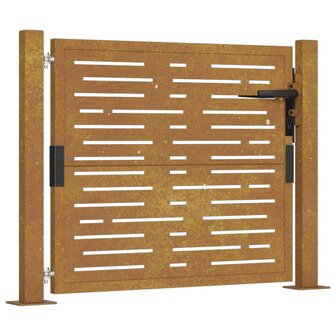 Poort vierkant 105x105 cm cortenstaal 2