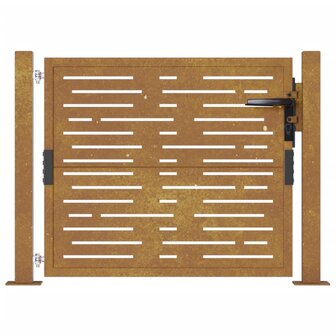 Poort vierkant 105x105 cm cortenstaal 4