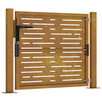 Poort vierkant 105x105 cm cortenstaal 5