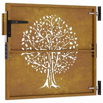 Poort 85x75 cm boomontwerp cortenstaal 6