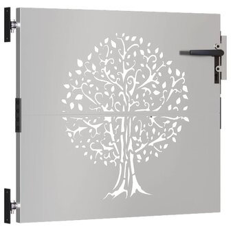 Poort 85x100 cm boomontwerp cortenstaal 3