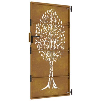 Poort 85x200 cm boomontwerp cortenstaal 6