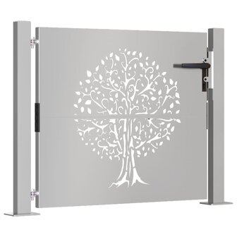 Poort 105x80 cm boomontwerp cortenstaal 3