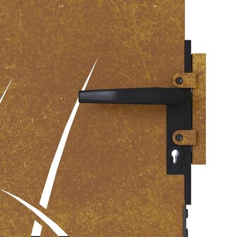Poort 85x75 cm grasontwerp cortenstaal 7