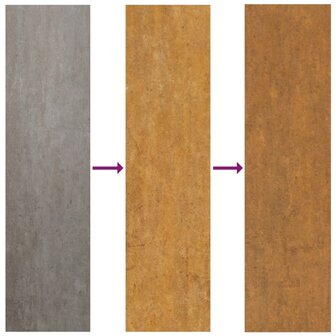 Poort 85x75 cm grasontwerp cortenstaal 9