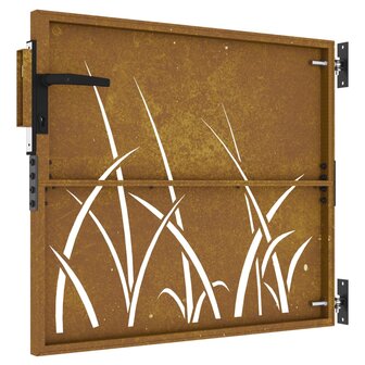 Poort 85x100 cm grasontwerp cortenstaal 6