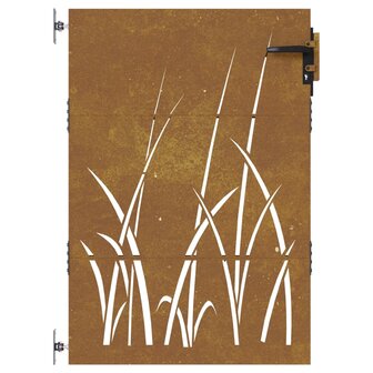 Poort 85x150 cm grasontwerp cortenstaal 4