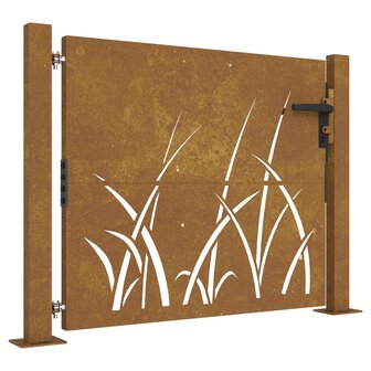 Poort 105x80 cm grasontwerp cortenstaal 2