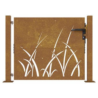 Poort 105x80 cm grasontwerp cortenstaal 4