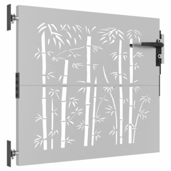 Poort 85x75 cm bamboe-ontwerp cortenstaal 3