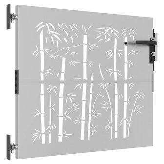 Poort 85x100 cm bamboe-ontwerp cortenstaal 3