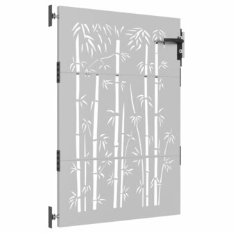 Poort 85x150 cm bamboe-ontwerp cortenstaal 3
