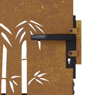 Poort 85x150 cm bamboe-ontwerp cortenstaal 7
