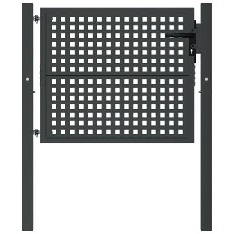 Poort 105x125 cm staal antracietkleurig 3