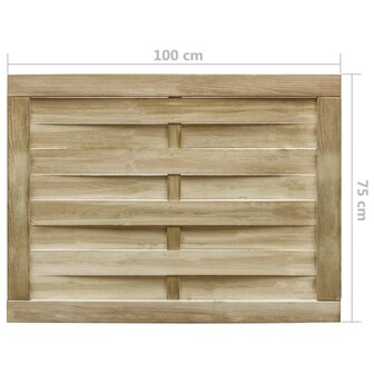 Poort 100x75 cm groen ge&iuml;mpregneerd grenenhout 4