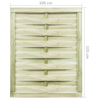 Poort 100x125 cm groen ge&iuml;mpregneerd grenenhout 4
