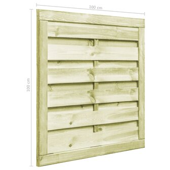 Poort 100x100 cm ge&iuml;mpregneerd grenenhout groen 6