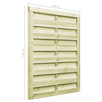 Poort 100x125 cm ge&iuml;mpregneerd grenenhout groen 6