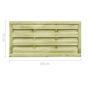 Poorten 2 st 150x75 cm ge&iuml;mpregneerd grenenhout groen 7