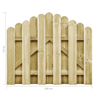 Poort 100x75 cm groen ge&iuml;mpregneerd grenenhout 5