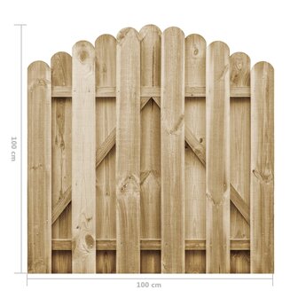 Poort 100x100 cm ge&iuml;mpregneerd grenenhout 5